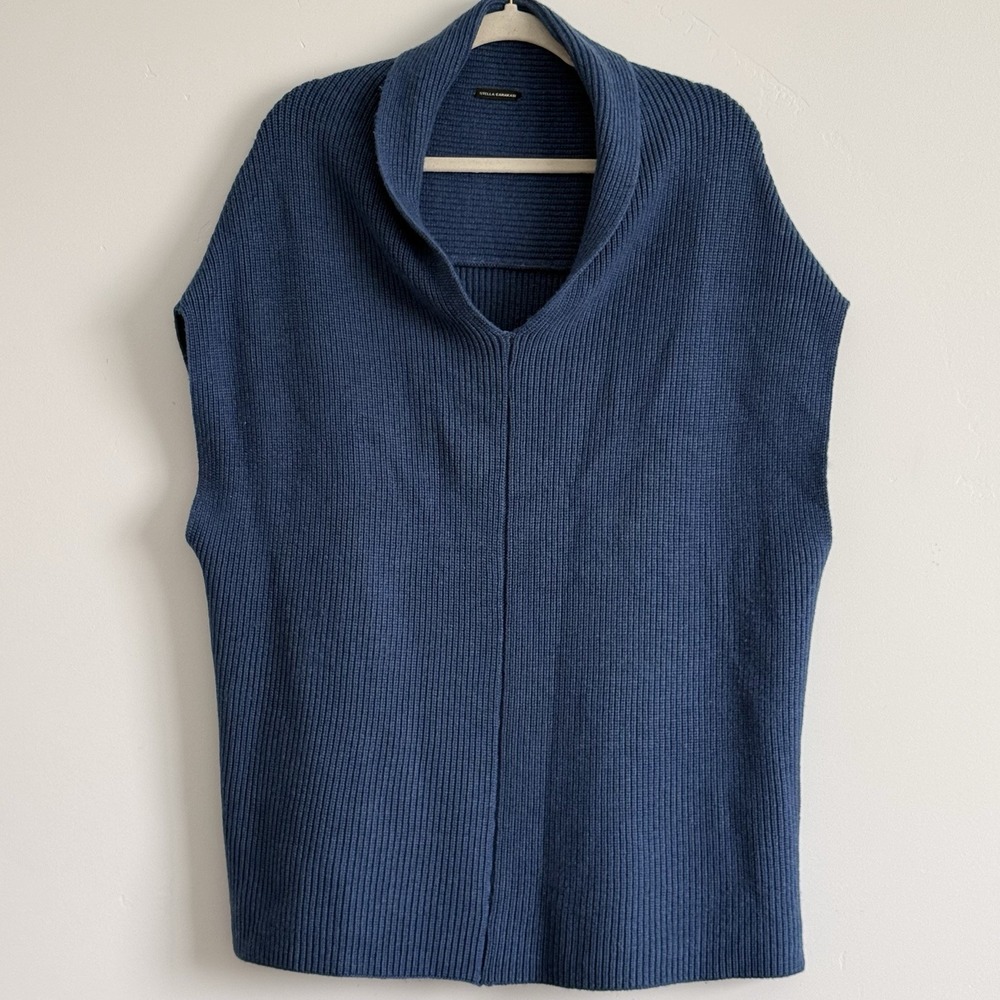 Stella Carakasi Cashmere Wool Sweater‎ Cabincore Poncho OS Natural Quiet Luxury